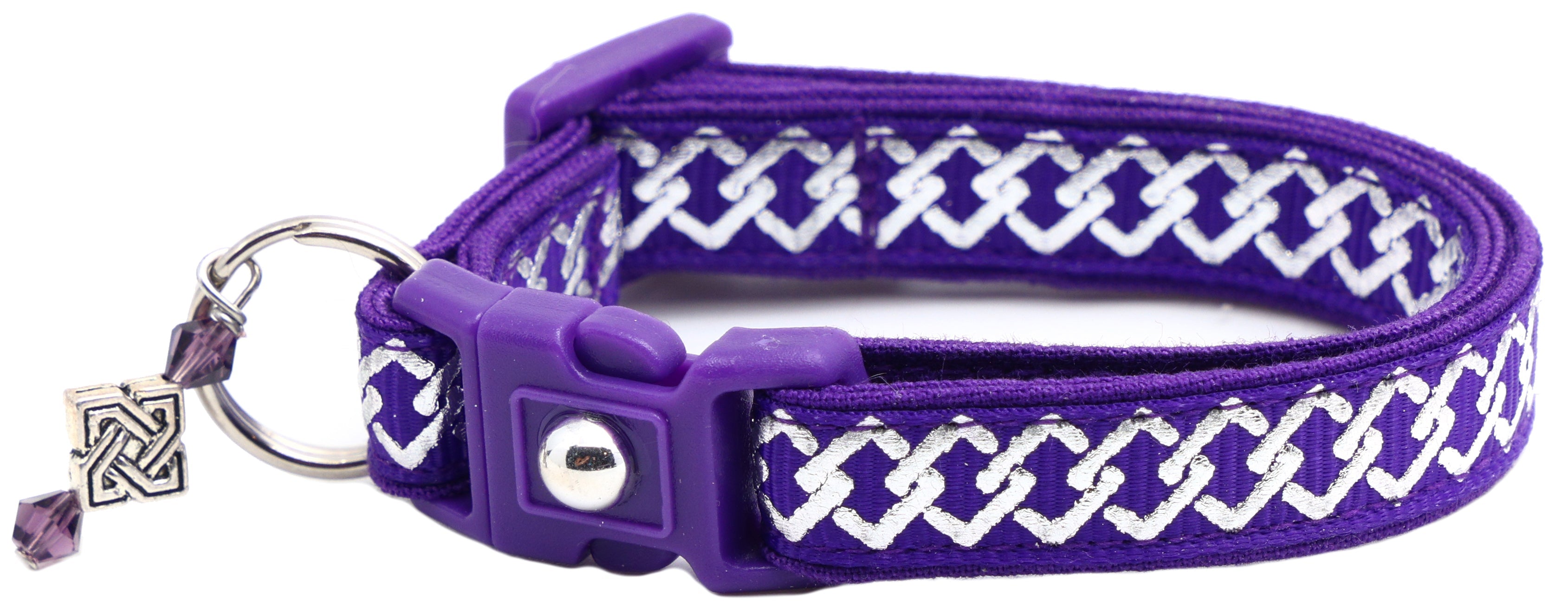 Silver Knots Cat Collar-18