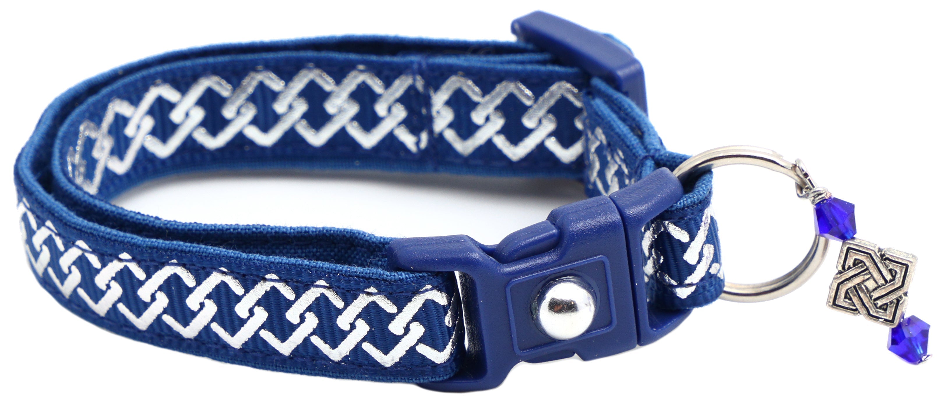 Silver Knots Cat Collar-19