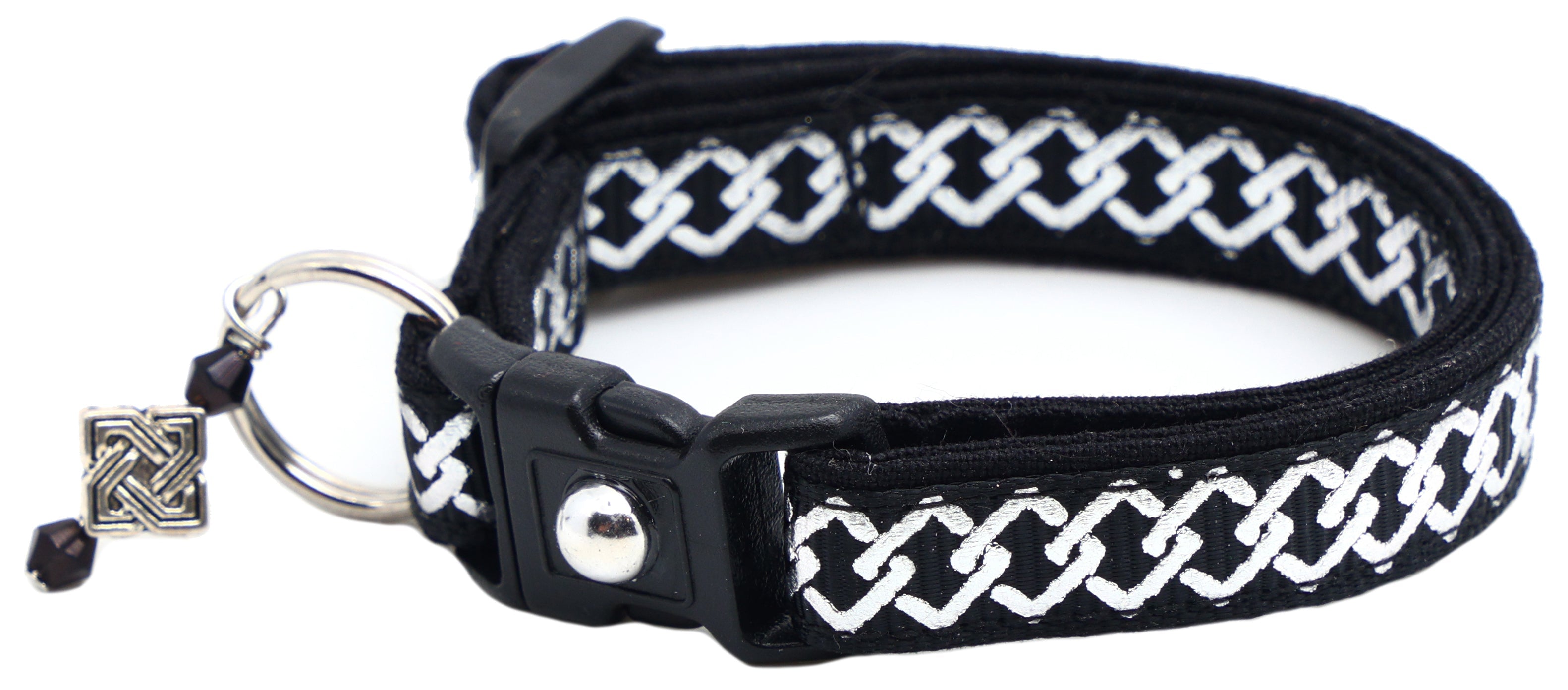 Silver Knots Cat Collar-16