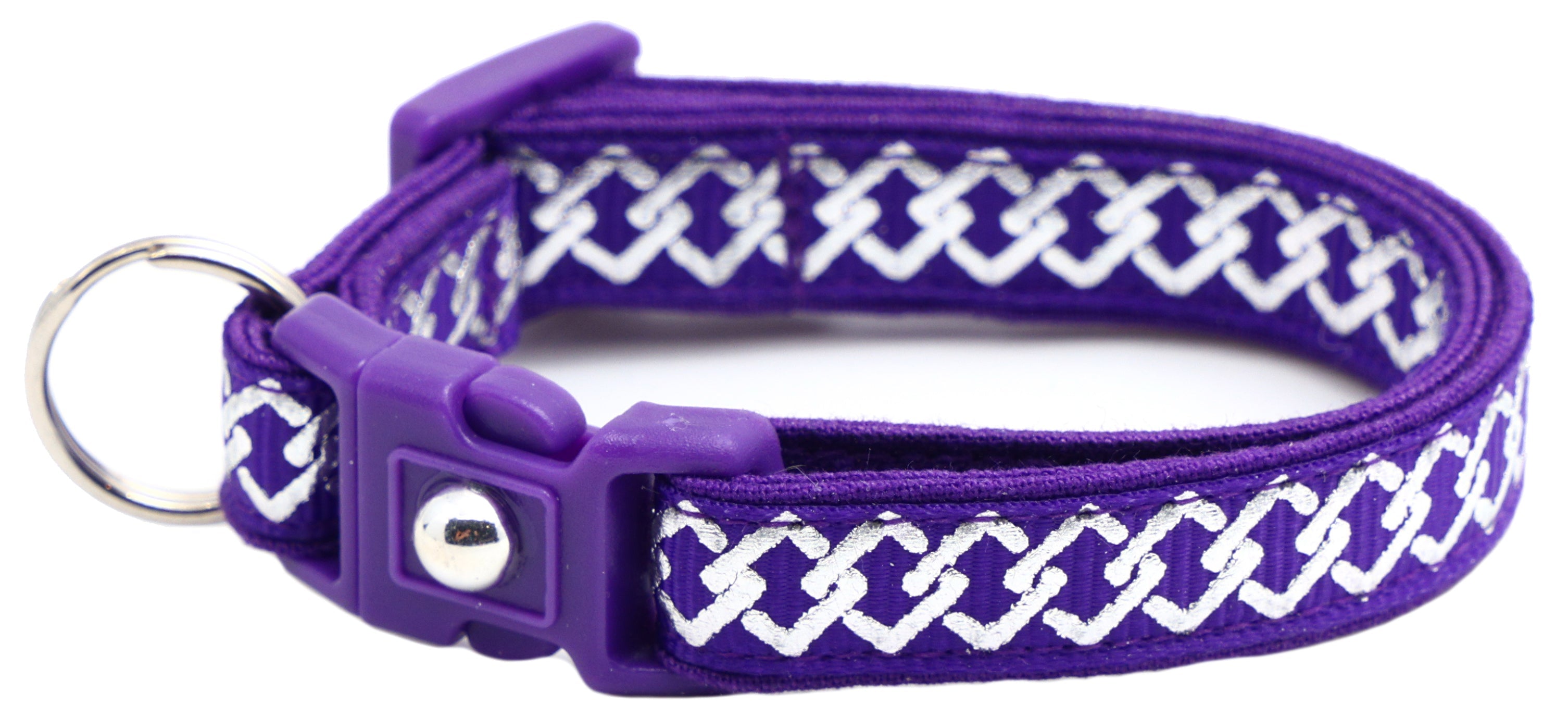 Silver Knots Cat Collar-40