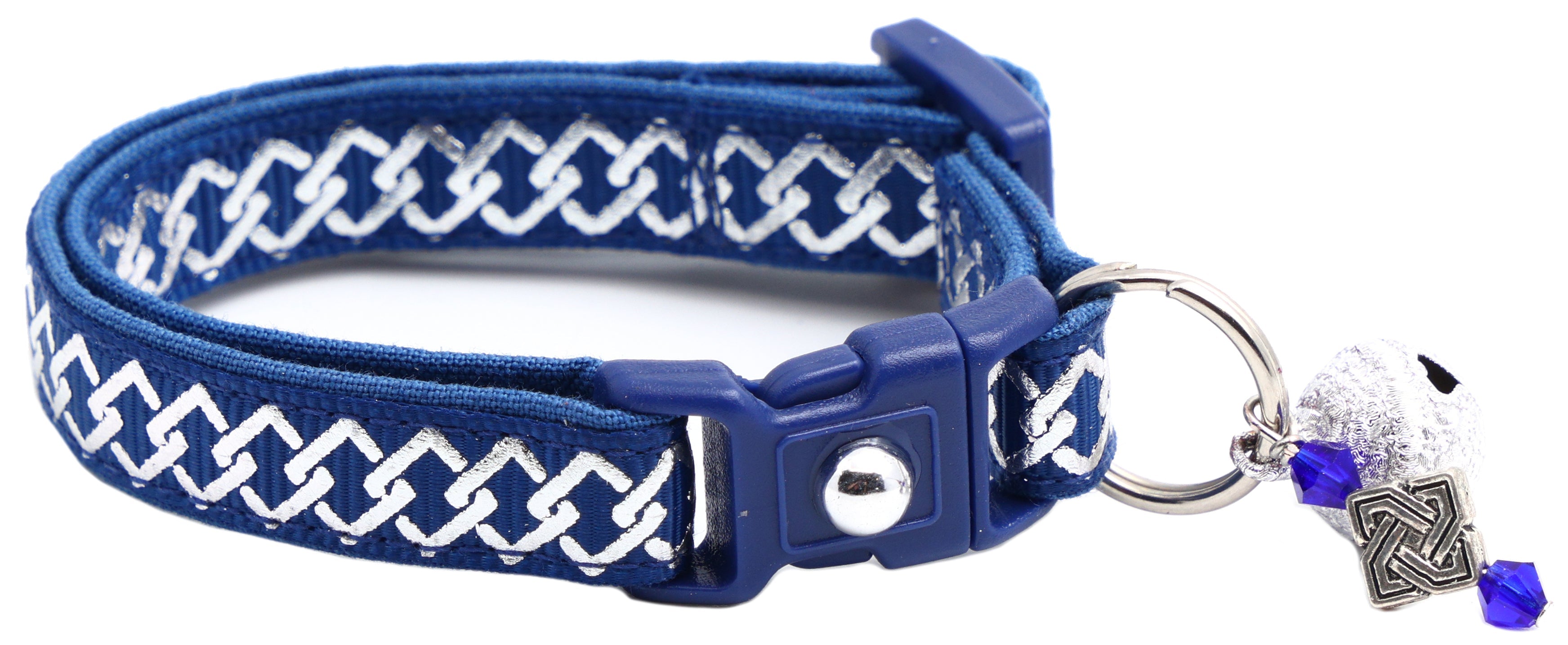 Silver Knots Cat Collar-30
