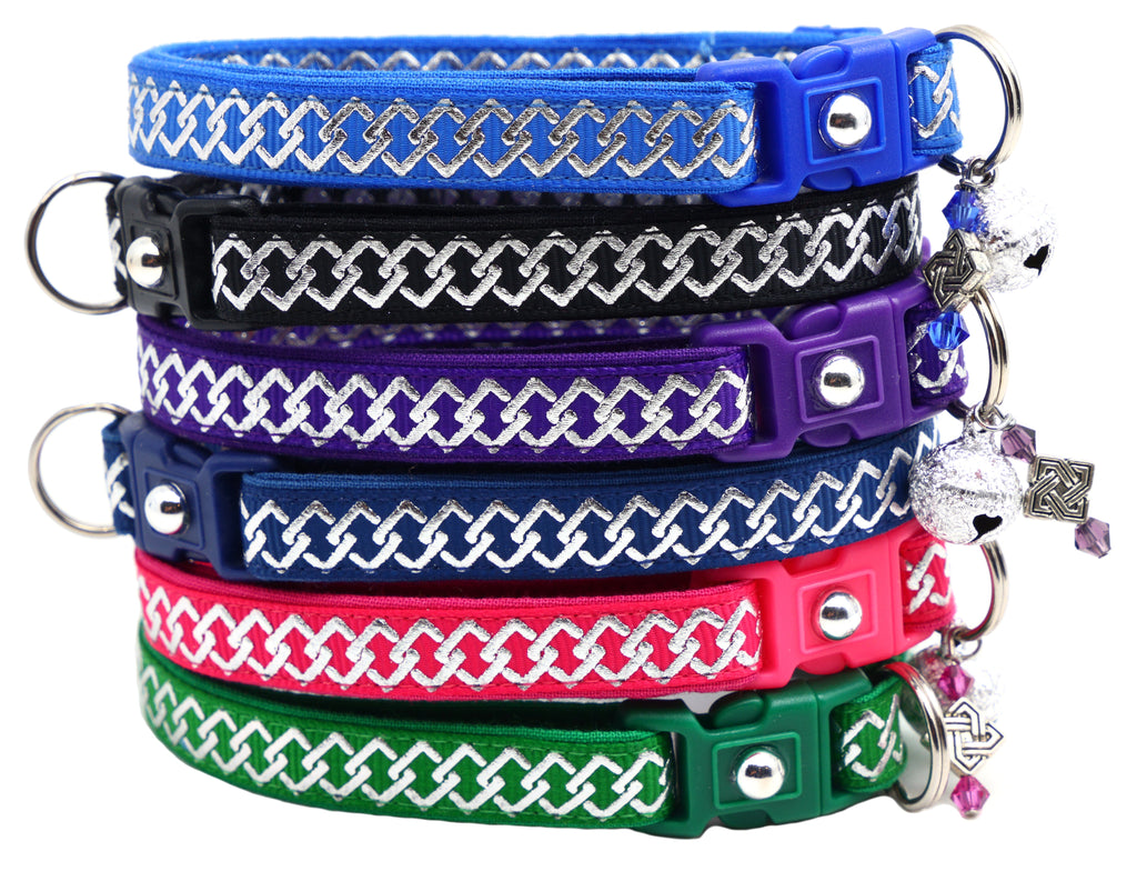 Silver Knots Cat Collar-0