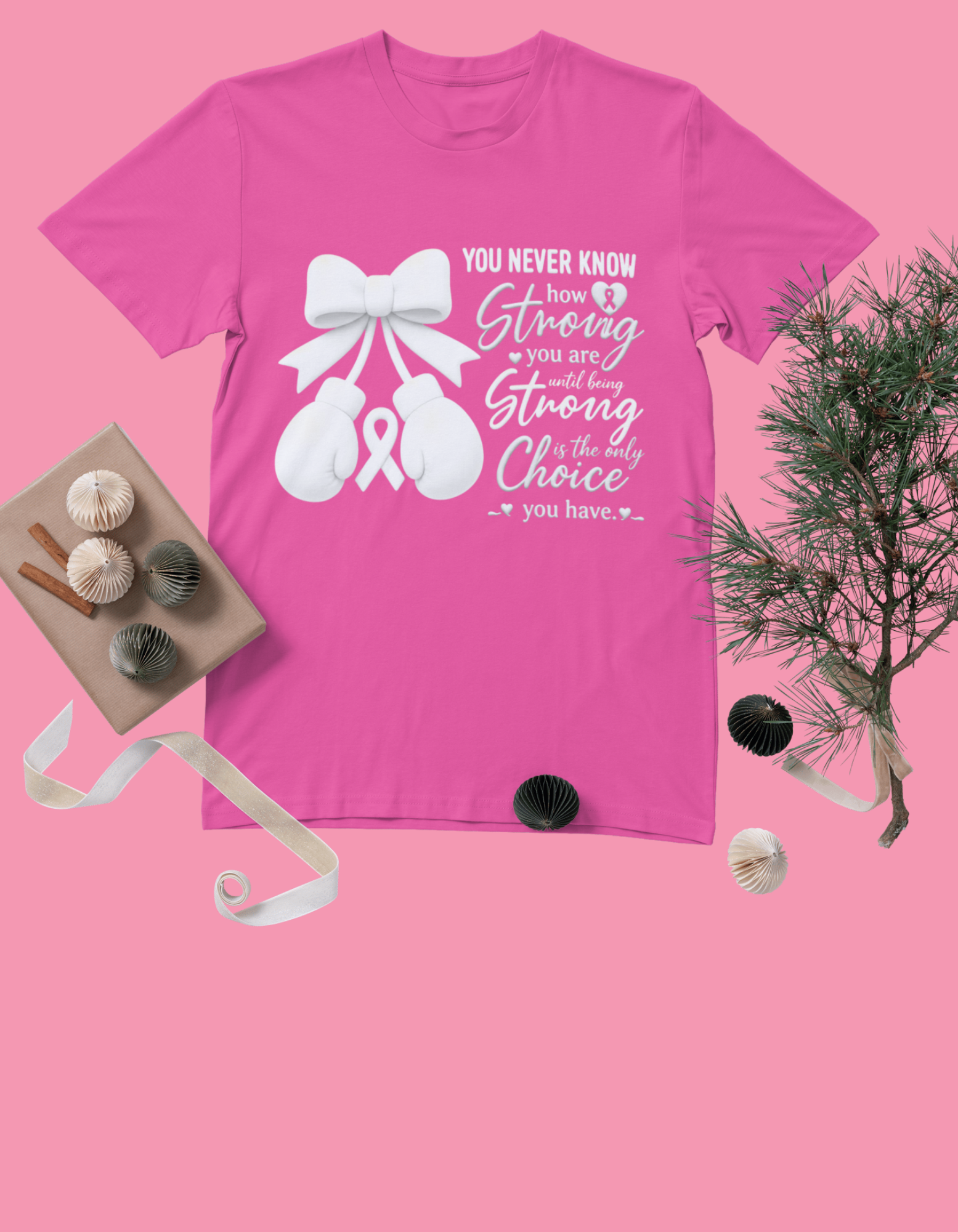 Be strong| women T-shirt pink